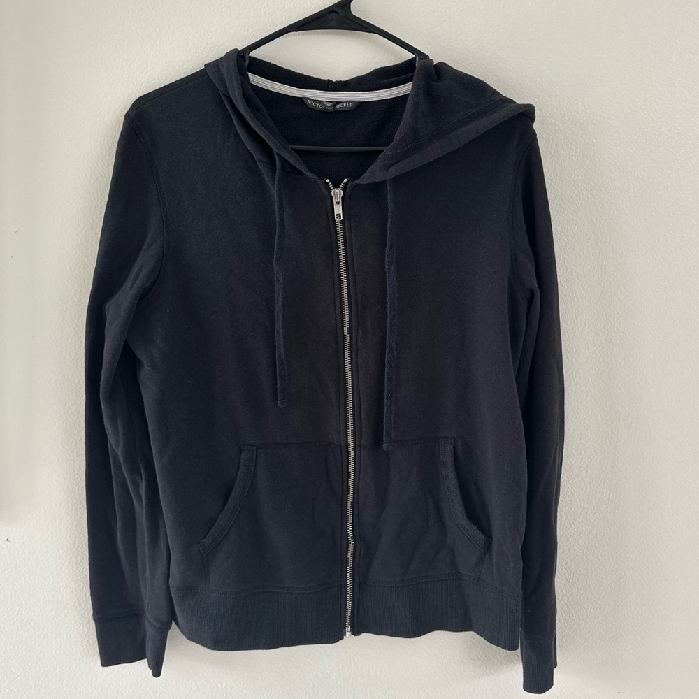 Victoria’s Secret Always An Angel Black Zip Hoodie